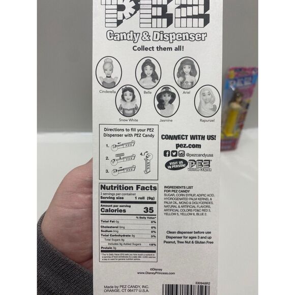 Pez Disney Princess 4 Piece Set Plus One Assorted Flavor Candy Refill Package - Picture 9 of 10